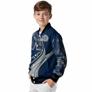 customized dallas cowboys floral print blue jacket trendy jacketwow