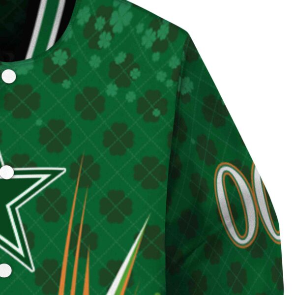 customized dallas cowboys shamrock pattern green jacket premium grade jacketwow