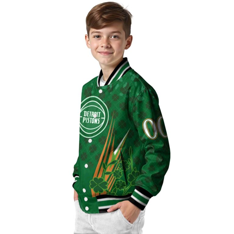 customized detroit pistons shamrock pattern green jacket trendy jacketwow