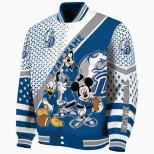 customized drake bulldogs mickey donald goofy blue white jacket best selling jacketwow