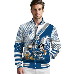 customized drake bulldogs mickey donald goofy blue white jacket high quality jacketwow