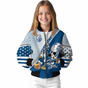 customized drake bulldogs mickey donald goofy blue white jacket top rated jacketwow