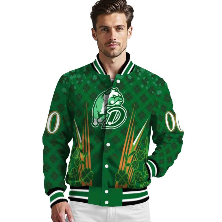 customized drake bulldogs shamrock pattern green jacket high quality jacketwow
