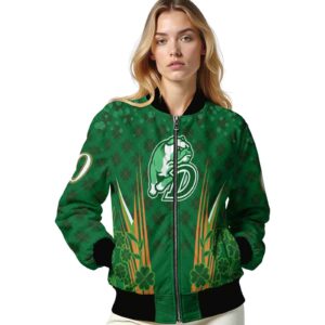 customized drake bulldogs shamrock pattern green jacket latest model jacketwow
