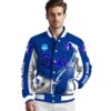 customized duke blue devils flaming football blue white jacket high quality jacketwow
