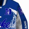 customized duke blue devils flaming football blue white jacket premium grade jacketwow