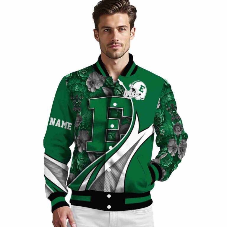 customized eastern michigan eagles floral print green jacket high quality jacketwow