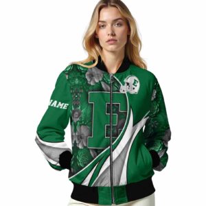 customized eastern michigan eagles floral print green jacket latest model jacketwow