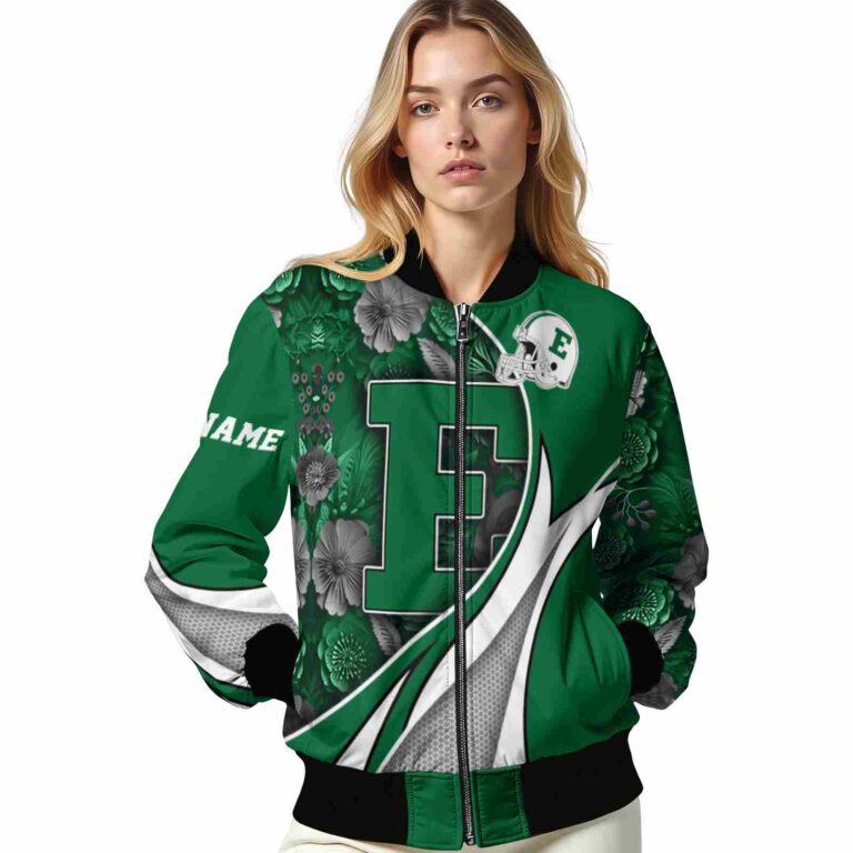 customized eastern michigan eagles floral print green jacket latest model jacketwow