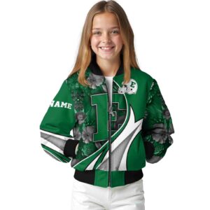 customized eastern michigan eagles floral print green jacket top rated jacketwow