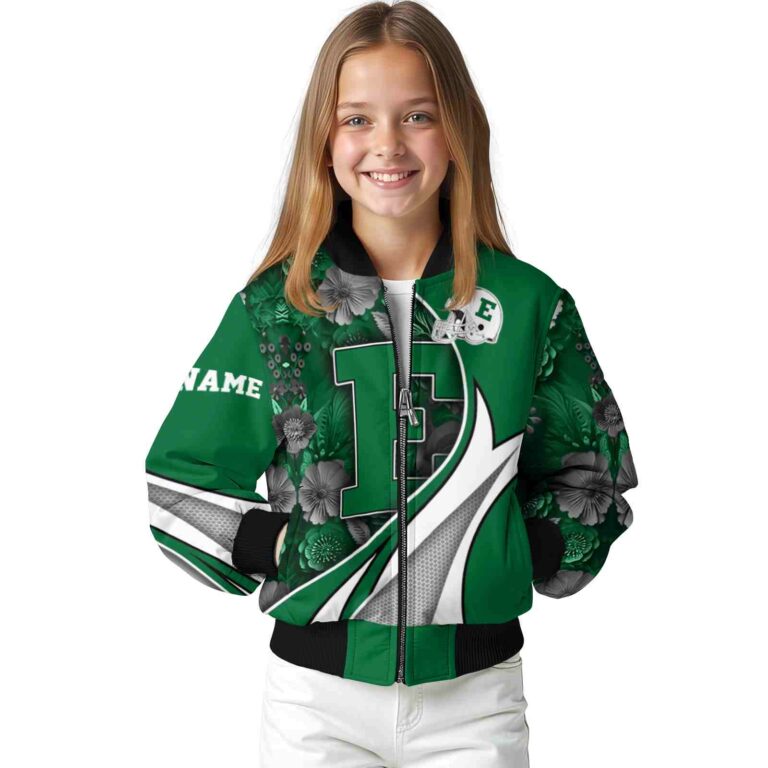 customized eastern michigan eagles floral print green jacket top rated jacketwow