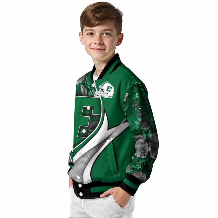 customized eastern michigan eagles floral print green jacket trendy jacketwow