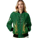 customized eastern michigan eagles shamrock pattern green jacket best selling jacketwow