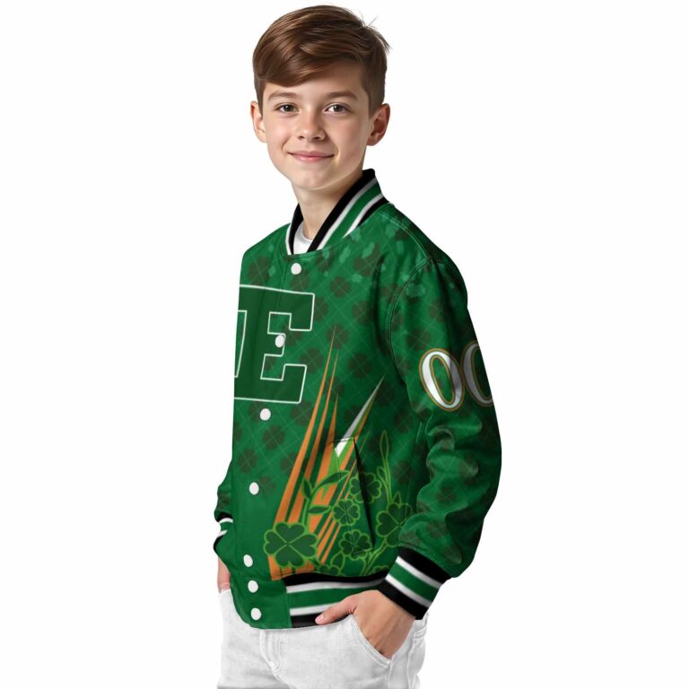 customized eastern michigan eagles shamrock pattern green jacket trendy jacketwow