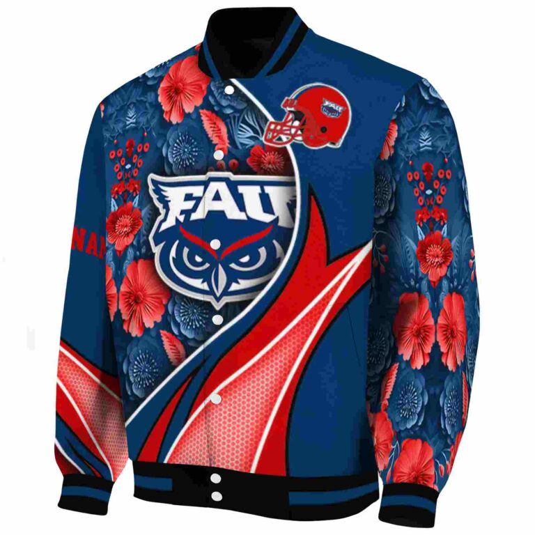customized florida atlantic owls floral print blue jacket best selling jacketwow