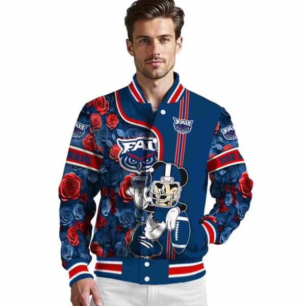 customized florida atlantic owls rose mickey blue jacket high quality jacketwow