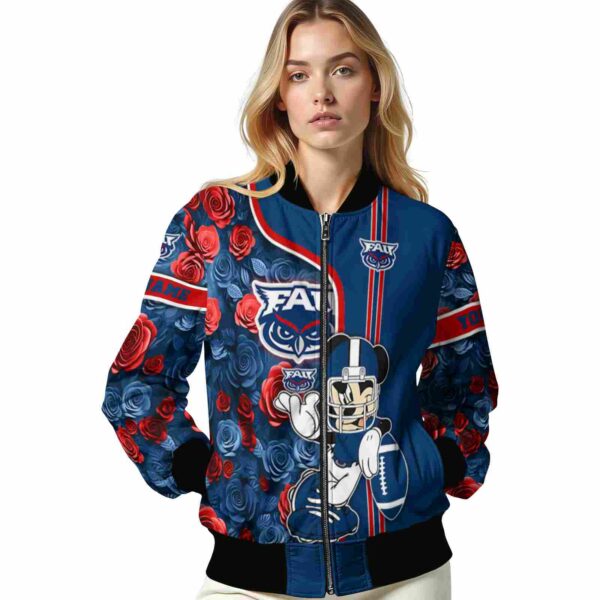 customized florida atlantic owls rose mickey blue jacket latest model jacketwow