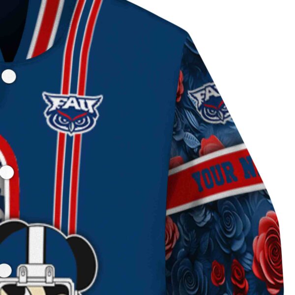 customized florida atlantic owls rose mickey blue jacket premium grade jacketwow