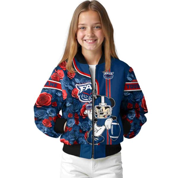 customized florida atlantic owls rose mickey blue jacket top rated jacketwow