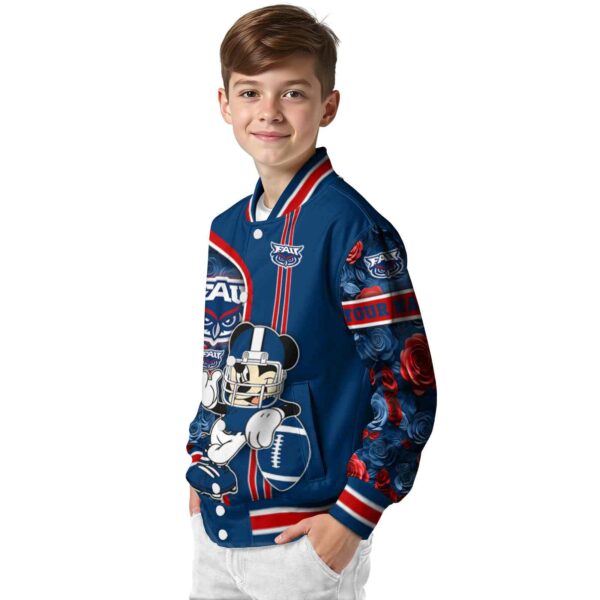 customized florida atlantic owls rose mickey blue jacket trendy jacketwow