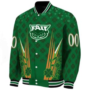 customized florida atlantic owls shamrock pattern green jacket best selling jacketwow