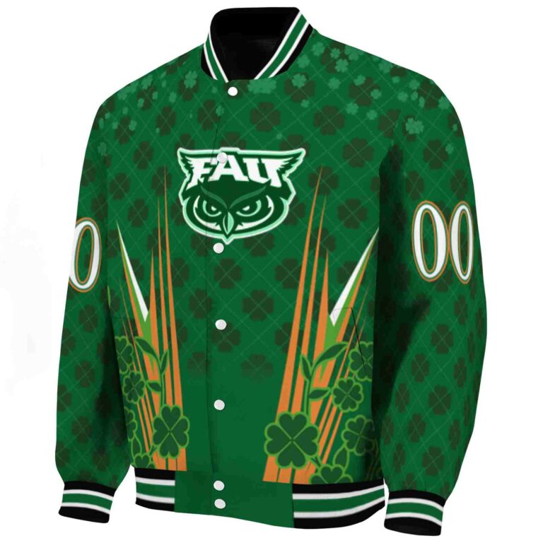 customized florida atlantic owls shamrock pattern green jacket best selling jacketwow