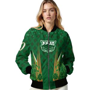 customized florida atlantic owls shamrock pattern green jacket latest model jacketwow