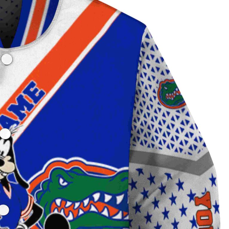 customized florida gators mickey donald goofy blue white jacket premium grade jacketwow