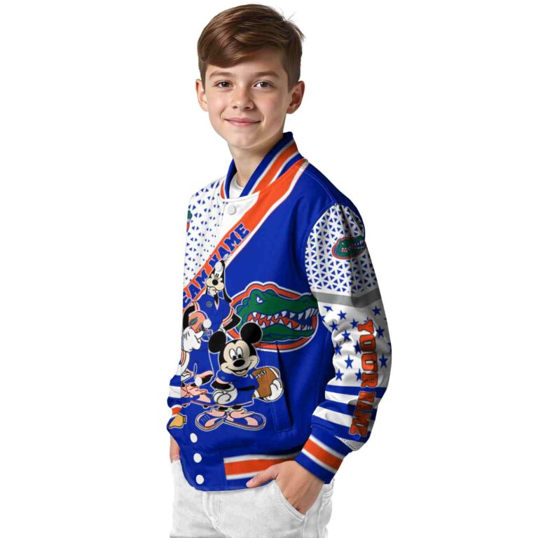 customized florida gators mickey donald goofy blue white jacket trendy jacketwow