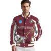 customized florida state seminoles flaming football garnet white jacket high quality jacketwow
