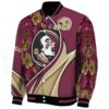 customized florida state seminoles floral print garnet jacket best selling jacketwow