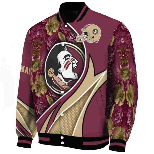 customized florida state seminoles floral print garnet jacket best selling jacketwow