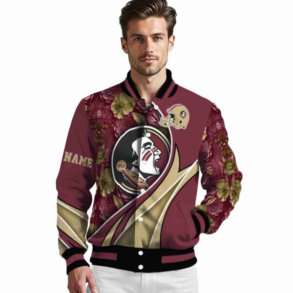 customized florida state seminoles floral print garnet jacket high quality jacketwow