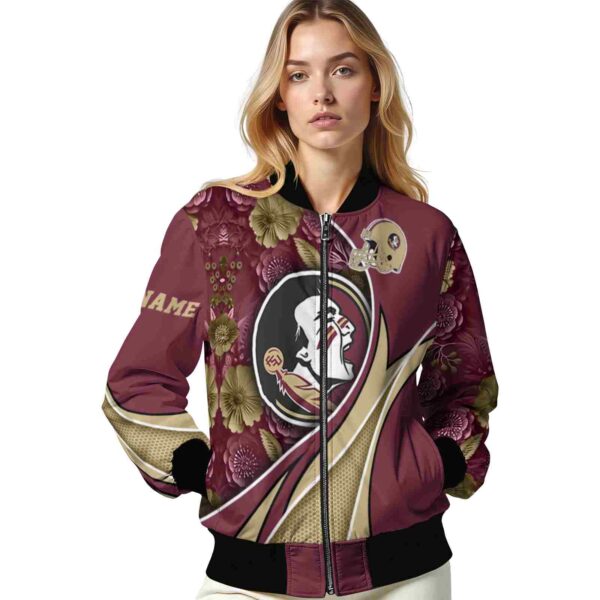 customized florida state seminoles floral print garnet jacket latest model jacketwow