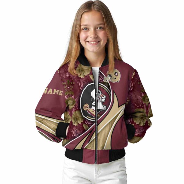 customized florida state seminoles floral print garnet jacket top rated jacketwow