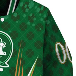 customized florida state seminoles shamrock pattern green jacket premium grade jacketwow