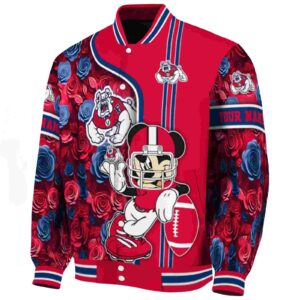 customized fresno state bulldogs rose mickey red jacket best selling jacketwow