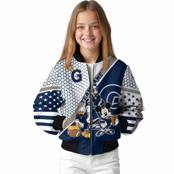 customized georgetown hoyas mickey donald goofy blue white jacket top rated jacketwow