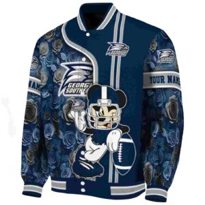 customized georgia southern eagles rose mickey blue jacket best selling jacketwow