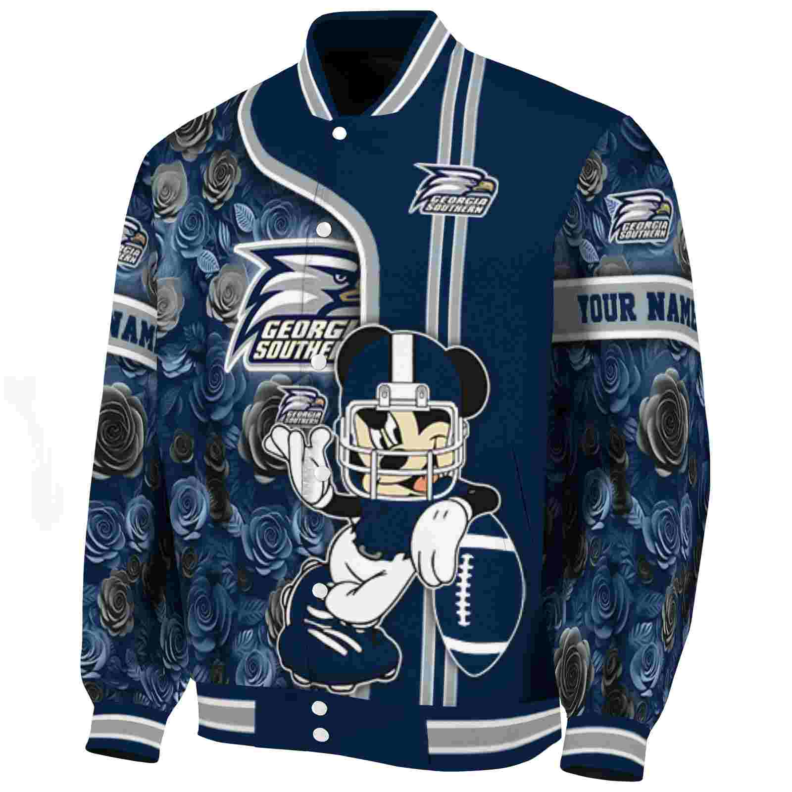 customized georgia southern eagles rose mickey blue jacket best selling jacketwow customized georgia southern eagles rose mickey blue jacket best selling jacketwow