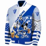 customized georgia state panthers mickey donald goofy blue white jacket best selling jacketwow