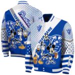 customized georgia state panthers mickey donald goofy blue white jacket best selling jacketwow