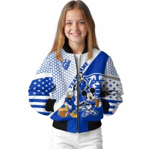 customized georgia state panthers mickey donald goofy blue white jacket top rated jacketwow