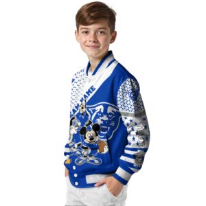 customized georgia state panthers mickey donald goofy blue white jacket trendy jacketwow