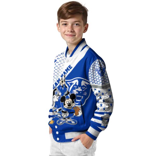 customized georgia state panthers mickey donald goofy blue white jacket trendy jacketwow
