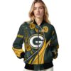 customized green bay packers floral print green jacket latest model jacketwow