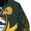 customized green bay packers floral print green jacket premium grade jacketwow