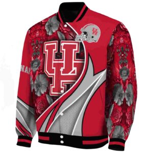 customized houston cougars floral print red jacket best selling jacketwow