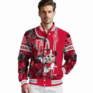 customized houston cougars rose mickey red jacket high quality jacketwow