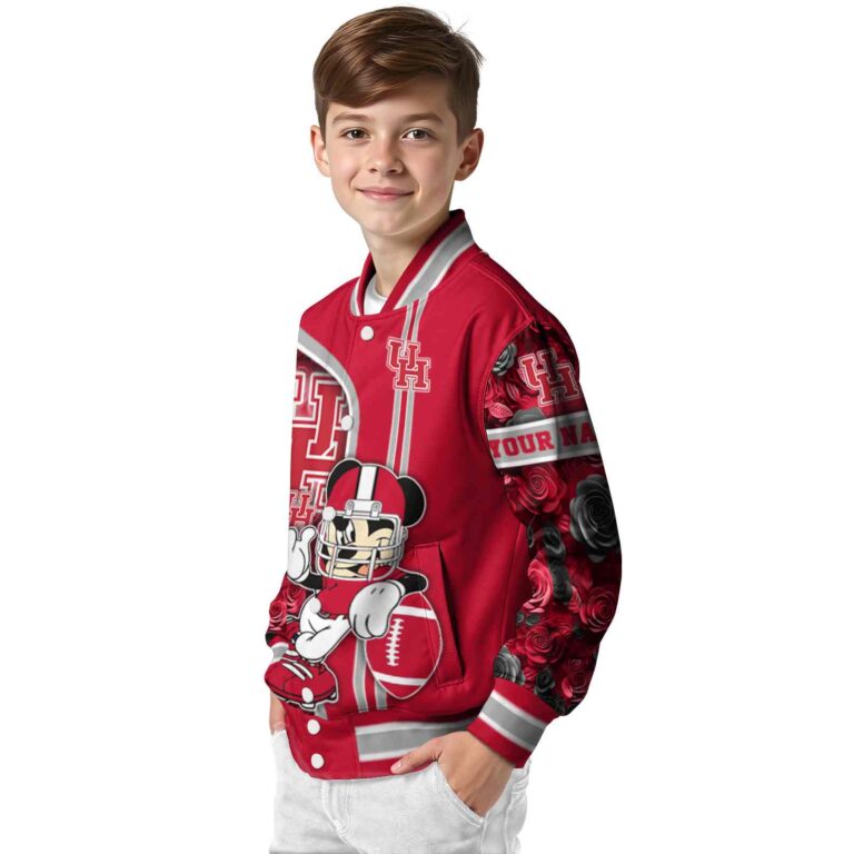 customized houston cougars rose mickey red jacket trendy jacketwow